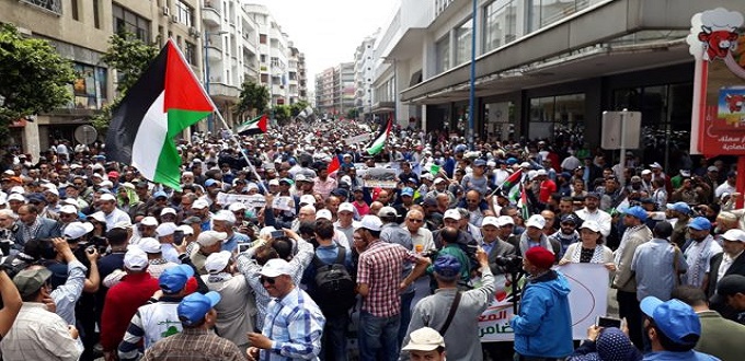 10 000 manifestants de Casablanca marchent en solidarité avec la Palestine